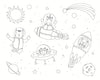 Kats In Space Coloring Book